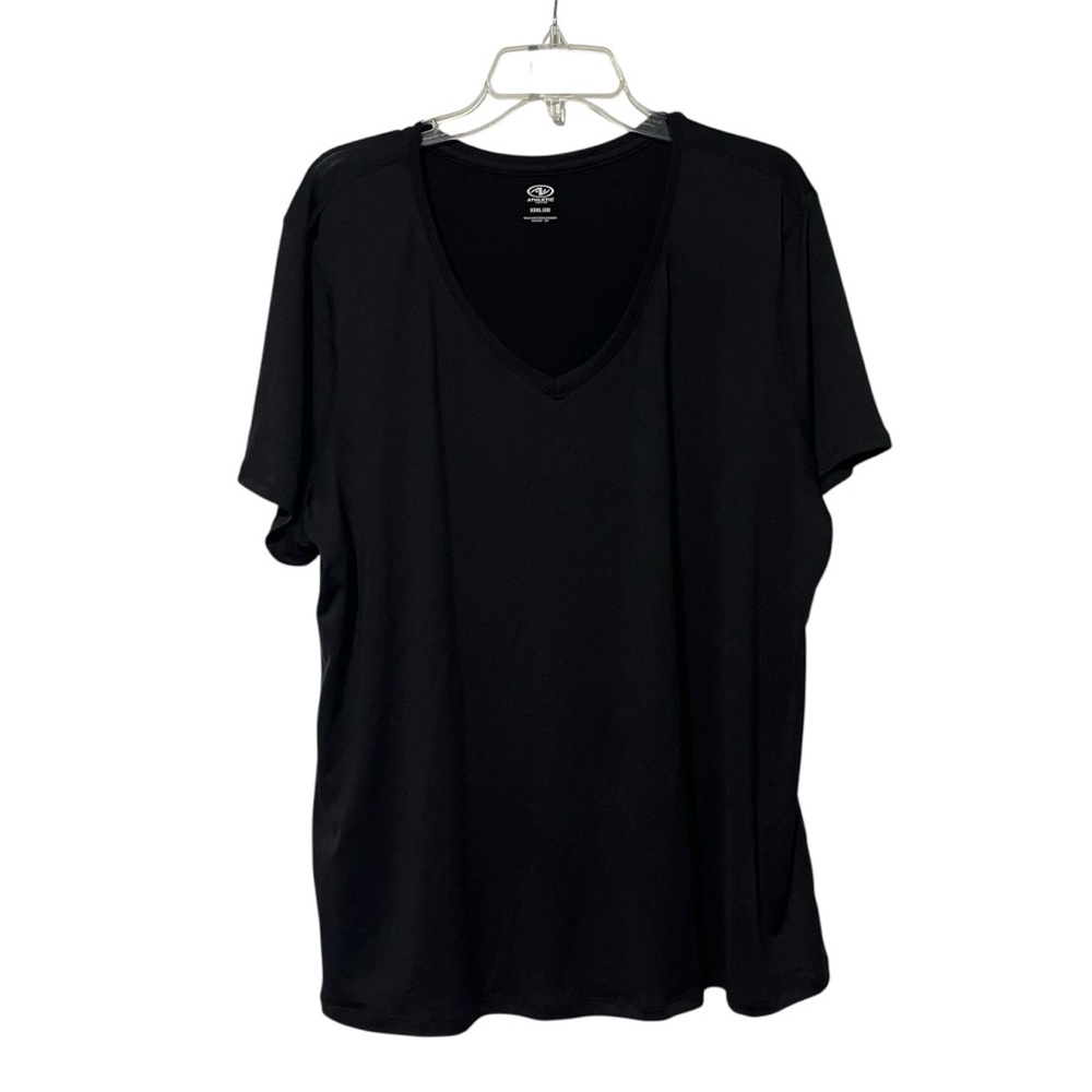 NWT Athletic Works size XXXL22 women’s black short sleeve exercise tee